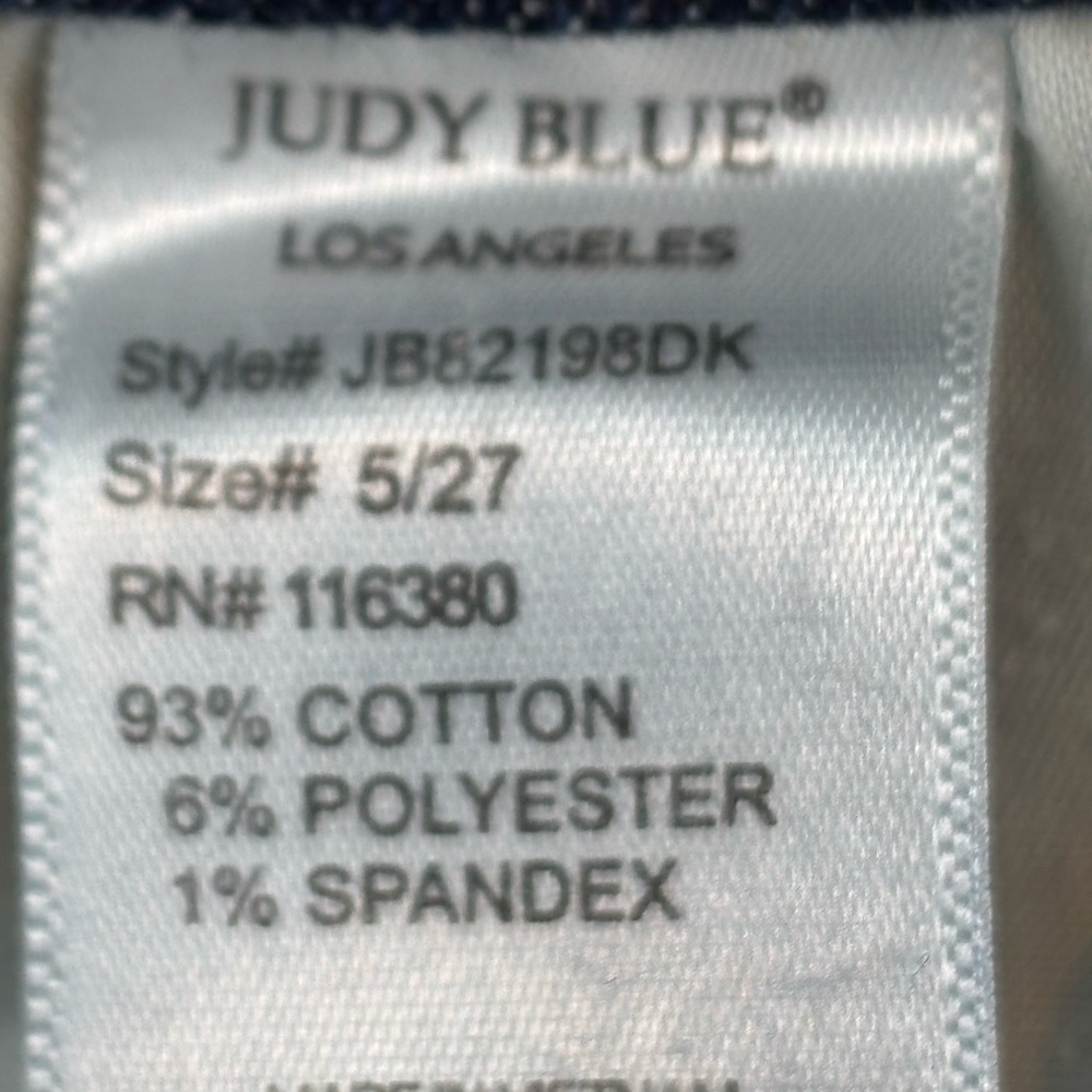 Judy Blue | Marsha Midrise Boyfriend Bleach Splash Striped Jean | Size 5/27 - Picture 9 of 9